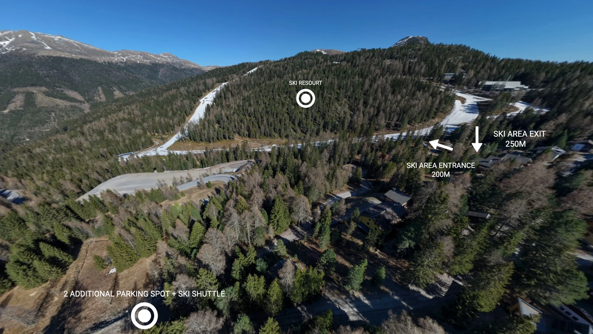Interaktive 3D-Karte des Chalets